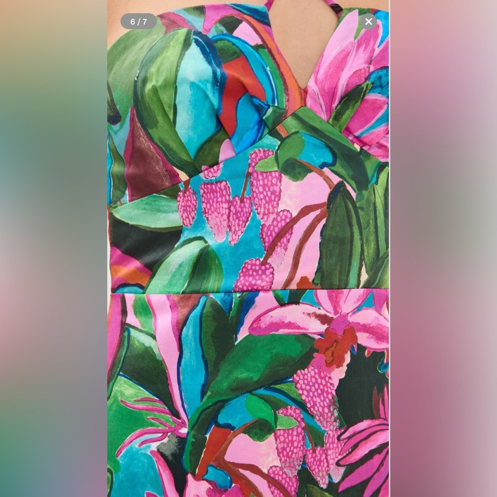 Floral Halter Maxi Dress - Picture 5 of 6